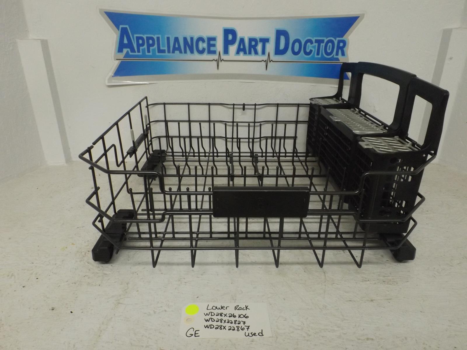 GE Dishwasher WD28X26106 WD28X22827 WD28X22867 Lower Rack Used GE Dishwasher WD28X26106 WD28X22827 WD28X22867 Lower Rack Used